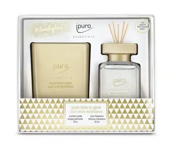 Essentials diffuser 50ml + kaars 125g Time to glow